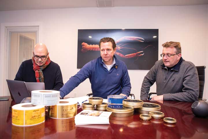 From left to right are CFO, Frédéric Pothier; CEO, Markus Draxler; VP of Production, Sebastian Theate