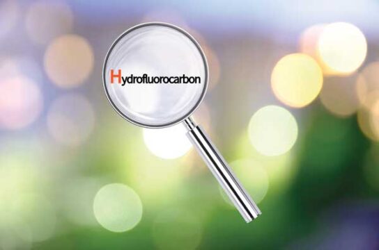 The word Hydroflorocarbon in a magnifying glass