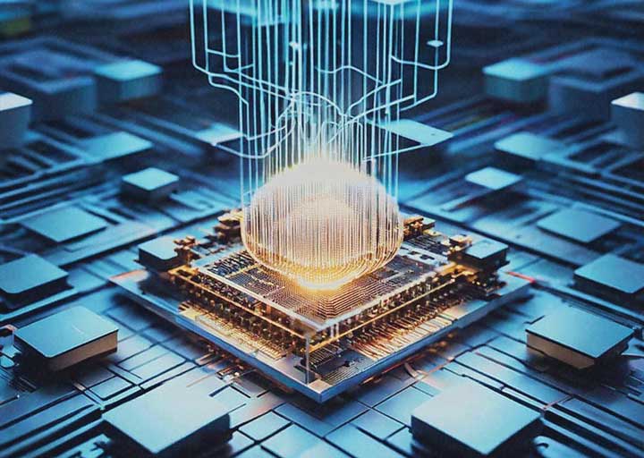 quantum computing chip photo illustration