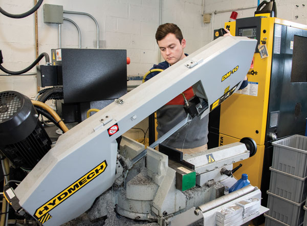 Sean Cerven cutting bar stock